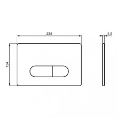 Кнопка смыва Ideal Standard OLEAS SmartFlush, белая (R0117AC)