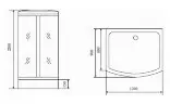 Timo Standart T-6615 Silver душевая кабина (120*90*220), шт