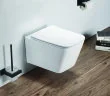 Унитаз подвесной Azario NOVA 530х350х360 безободковый, с ультра тонким сиденьем микролифт, белый (AZ