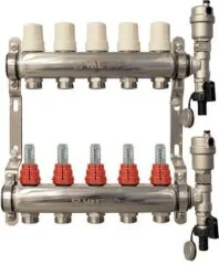 Коллекторная группа НЕРЖ. с расходомерами 1&quot;х9х3/4&quot;EK VALTEC