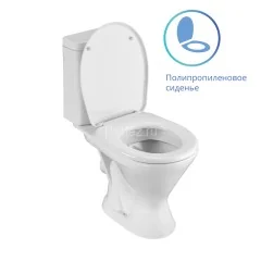 Унитаз-компакт Santeri Грация с горизонтальным выпуском, сиденье полипропилен (1.P210.3.S00.00B.F)