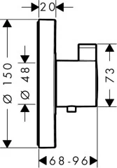 15741000 Термостат ShowerSelect S Highflow, СМ