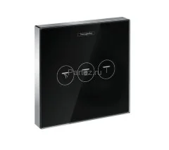 15736600 ShowerSelect Glass Модуль с тремя запорными клапанами, стеклянный (черный/хром)