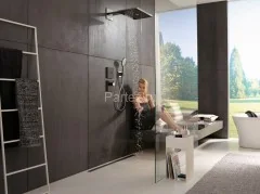 15736600 ShowerSelect Glass Модуль с тремя запорными клапанами, стеклянный (черный/хром)