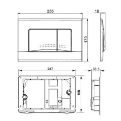 Кнопка смыва Roca ACTIVE PL 32B для ПЭК, хром глянец