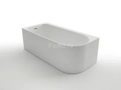 Ванна акриловая Azario LUTON 1700x800x580 пристенная, в комплекте с сифоном и металлической рамой, л