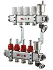 Коллекторная группа НЕРЖ. с расходомерами в сборе 1&quot;х9х3/4&quot;EK VALTEC