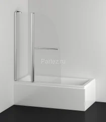Шторка для ванны складная Azario Boston 100х140 цвет профиля хром (AZ-142TB)