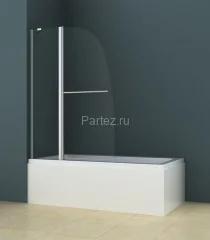 Шторка для ванны складная Azario Boston 100х140 цвет профиля хром (AZ-142TB)