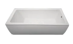 Ванна пристенная Loranto Novaro La 1500х700, каркас и экран в комплекте, ABS пластик, белая (CS00078