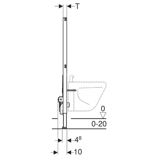 Инсталляция Geberit Duofix для биде, 112 см, универсальная (111.520.00.1)