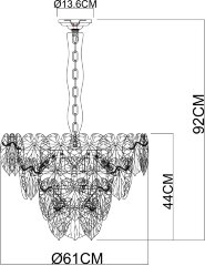 Подвесная люстра Arte Lamp A4078LM-9CC