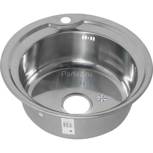 Мойка 510 N 0,6/170 врезная круглая с сифоном (018N*16)