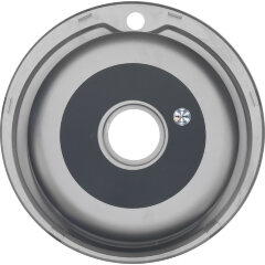 Мойка 510 N 0,6/170 врезная  круглая  с сифоном  (018N*16)