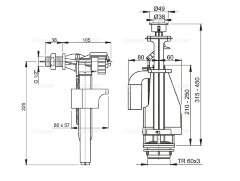 Выпускной комплект Alca Plast, с двойной кнопкой, подключение 1/2&quot; (SA08AK 1/2&quot; CHROM)
