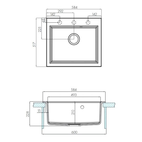 Кухонная Мойка Линеа, Песочный (1A733032LW220)