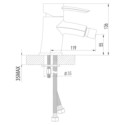 Смеситель Lemark Atlantiss LM3208C для биде