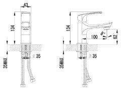 Смеситель Lemark Plus Shape LM1706C для раковины