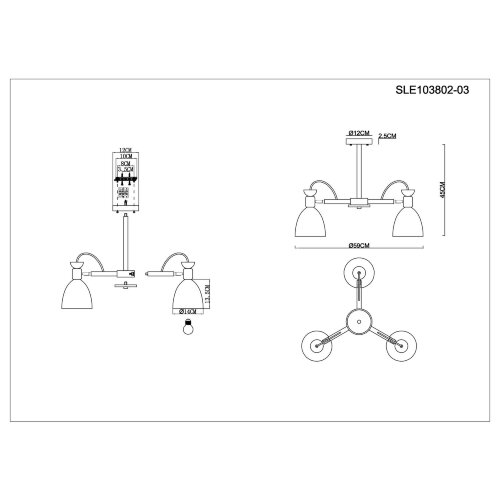 Потолочная люстра Evoluce SLE103802-03