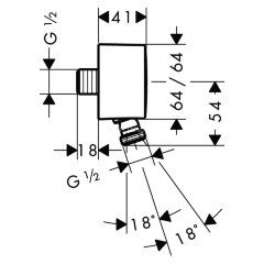 27414000 Шланговое подсоединение Fixfit