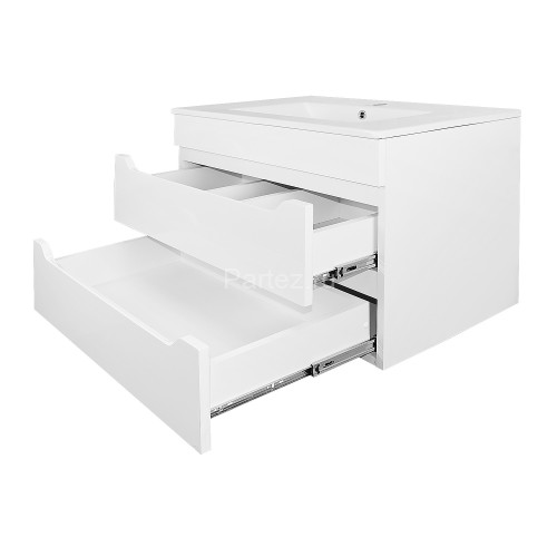 Комплект тумба Loranto Аврора 70 720х470х515 подвесная, с раковиной Leone 70, белый (CS00091412)