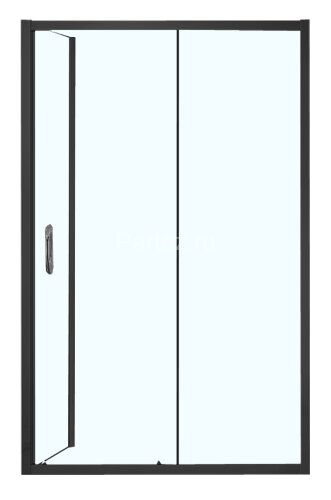 Душевое ограждение AZARIO 1200х800х2000,БЕЗ ПОДДОНА, прозрачное стекло 6 мм, открывание направо, цвет профиля черный (AZ-ND1131-R 1200 BLACK)