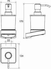 Дозатор для жидкого мыла Ravak 10° черный матовый (X07P559)