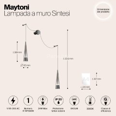 Настенный светильник Maytoni P090WL-L24CH3K