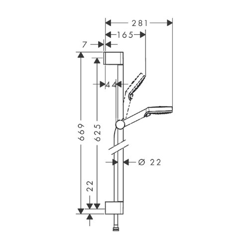26532400 Crometta Vario Unica душевой набор 650mm