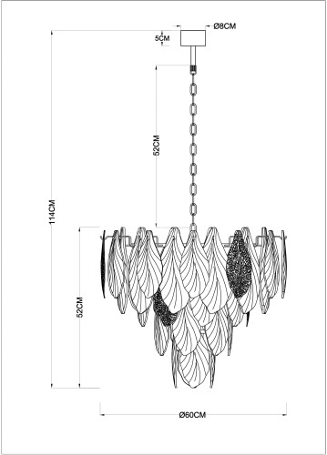 Подвесная люстра Arte Lamp A4080LM-12GO
