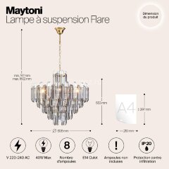 Подвесная люстра Maytoni DIA200PL-08G