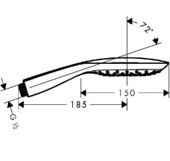 28557000 PuraVida Ручной душ PuraVida 150 3jet, ½’