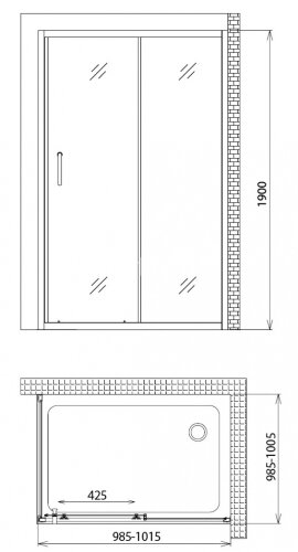 Душевой уголок Gemy Victoria S30191HM-A100M