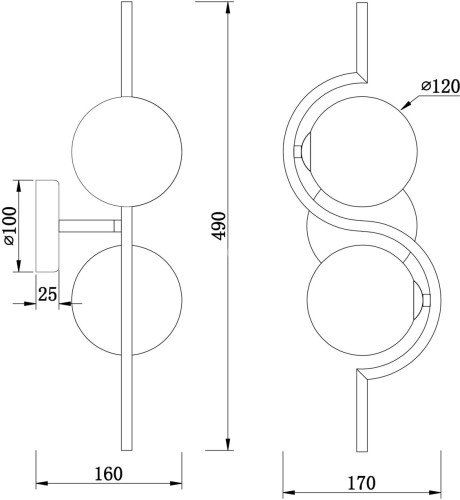 Бра Freya FR5124WL-02BS