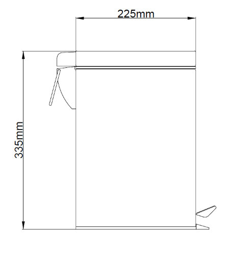 Ведро Azario , Хром (AZ-301-8L)