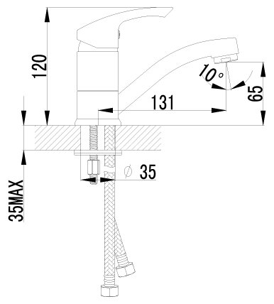 Смеситель Lemark Plus Strike LM1107C для раковины
