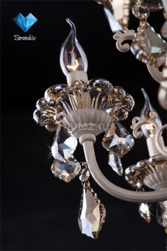 Подвесная люстра Eurosvet 3281/8 белый с золотом