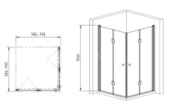Душевой уголок Gemy Dutch Windmill S37193B-S37193B