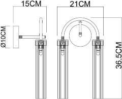 Бра Arte Lamp A4088AP-2AB