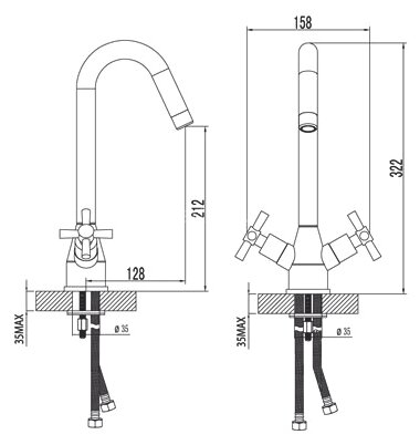Смеситель для кухни Lemark Neo LM2204C