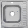 Мойка 6060 L MELANA 0,6/160 накладная прямоугольная с сифоном (015 ta L *15)