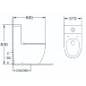 Унитаз-моноблок AZARIO MORANO 680x370х830 напольный, безободковый в комплекте с сиденьем микролифт, 