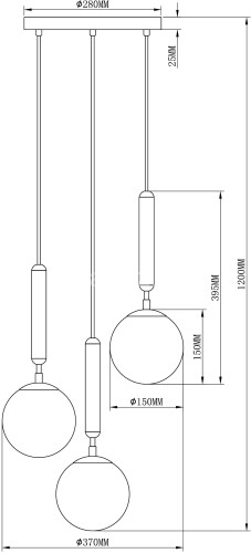 Подвесной светильник Moderli V2851-3P