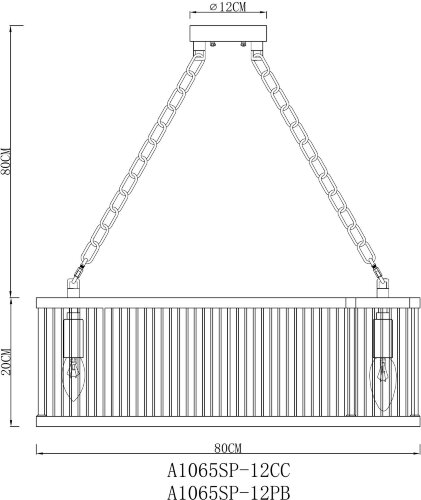 Подвесная люстра Arte Lamp A1065SP-12CC