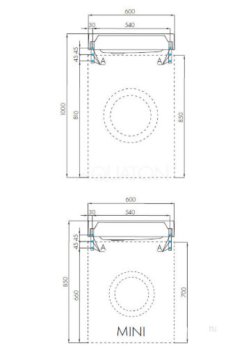 Раковина AQUATON Рейн 60 (1A72103KRW010)