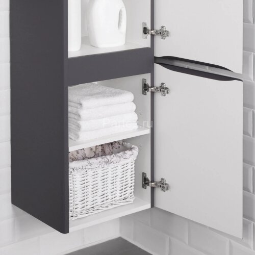 Пенал подвесной Итана Roberto 40 400х350х1550 правый, графит (CS00083702)