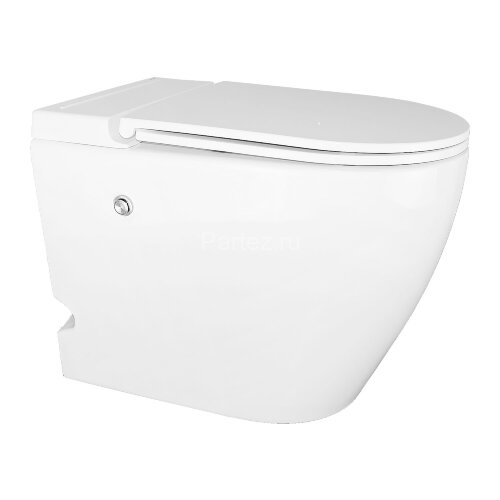 Унитаз импульсный Azario 360х570х450 напольный, полукруглый, быстросъемное сиденье микролифт (AZ-102