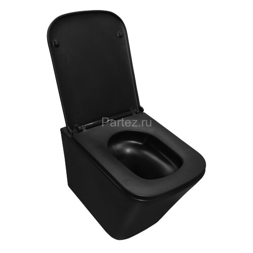 Унитаз подвесной Azario Teramo 490х345х355 (квадратный) безободковый с системой антивсплеск (Торнадо