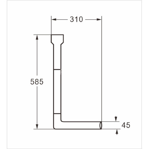 Бачок пластиковый AZARIO 375x125x410 с соединительной трубой, белый (AZ-215)