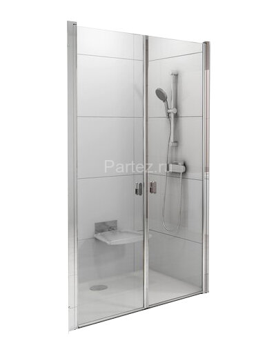 Душевая дверь Ravak CHROME распашная 90.5х195, толщина полотна 6мм универсальная, цвет профиля хром